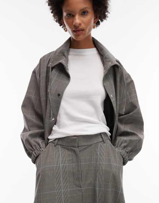 ASOS DESIGN tailored circle maxi skirt in mixed plaid