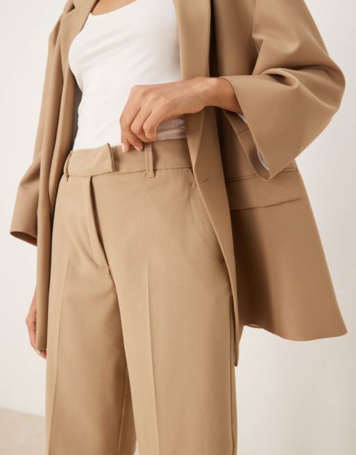 ASOS DESIGN tailored clean culottes in camel, 4 of 5