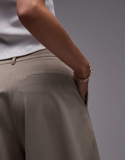 ASOS DESIGN tailored cocoon leg pants in neutral, 3 of 5