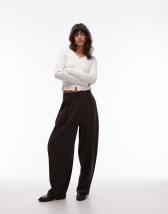 ASOS DESIGN tailored cocoon pants in chocolate