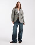 [ASOS DESIGN] ASOS DESIGN tailored cocoon sleeve double breasted blazer in check-Multi 16 Check