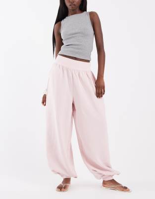 Asos Design Tailored Cuffed Hem Balloon Pants In Multi