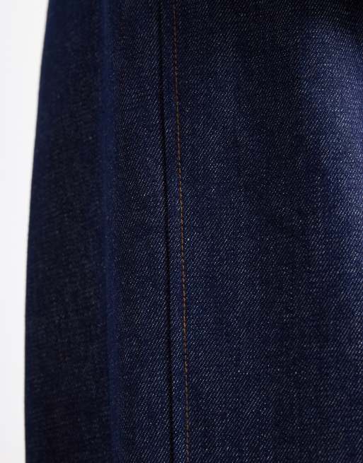 ASOS DESIGN tailored denim wide leg pants in indigo - part of a set, 2 of 5