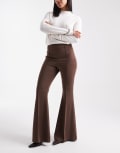 [ASOS DESIGN] ASOS DESIGN tailored extreme flare pants in taupe (part of a set)-Neutral 12 taupe
