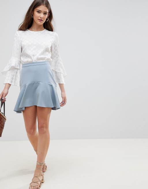 ASOS DESIGN tailored fit and flare mini skirt