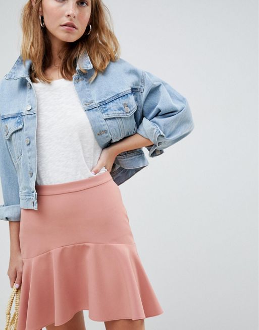 ASOS DESIGN tailored fit and flare mini skirt