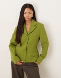[ASOS DESIGN] ASOS DESIGN tailored fitted blazer in green 16 Green
