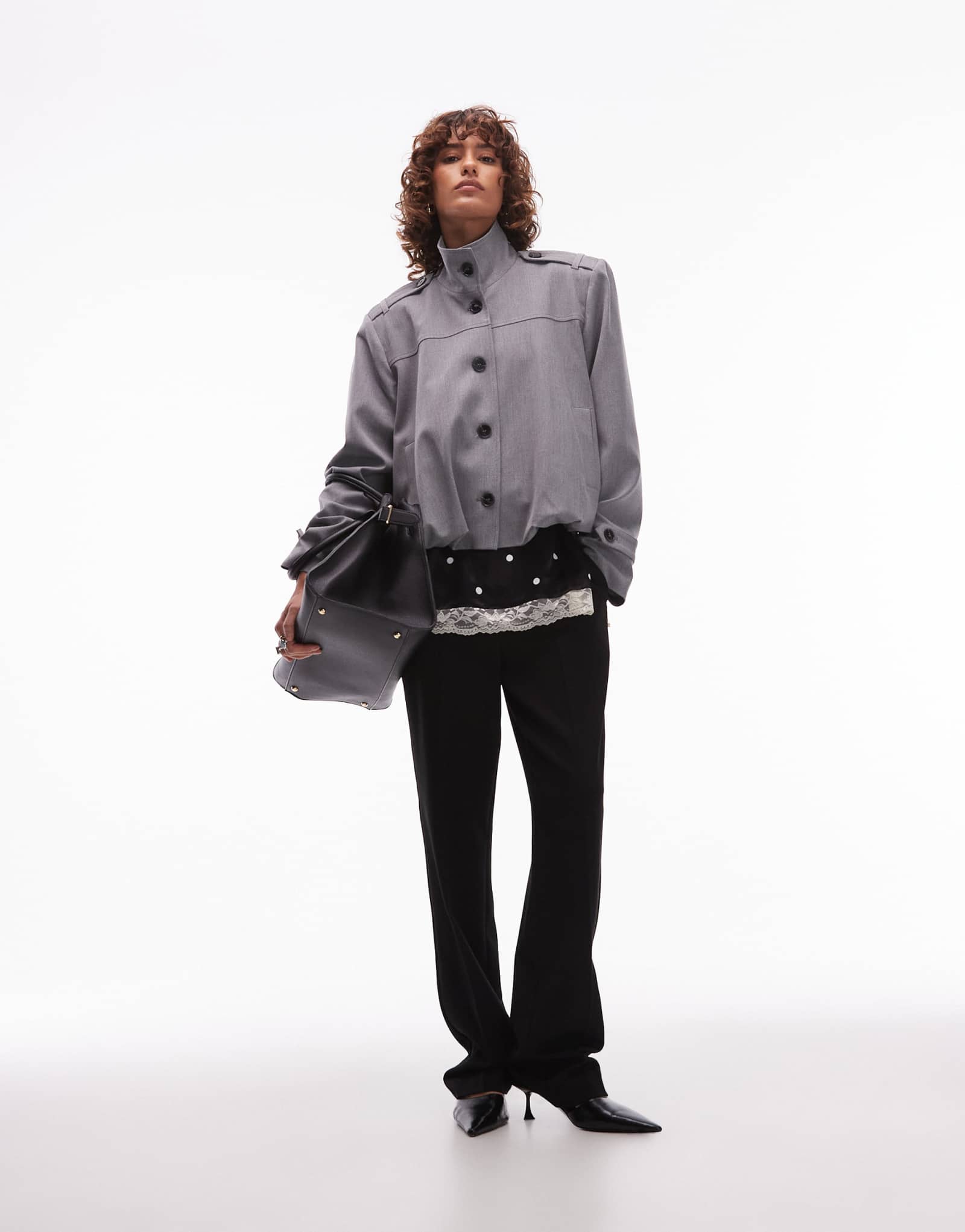 Куртка с вырезами в виде воронки, выполненная по индивидуальному заказу ASOS DESIGN, выполнена из древесного угля