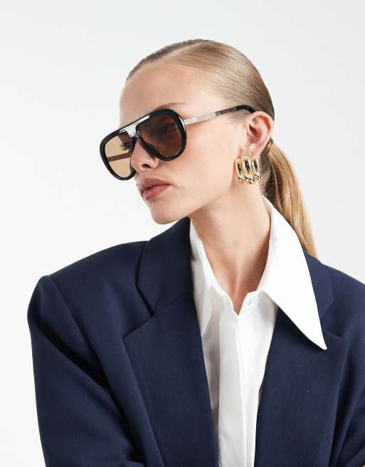 ASOS DESIGN tailored grandad blazer in navy, 3 of 4
