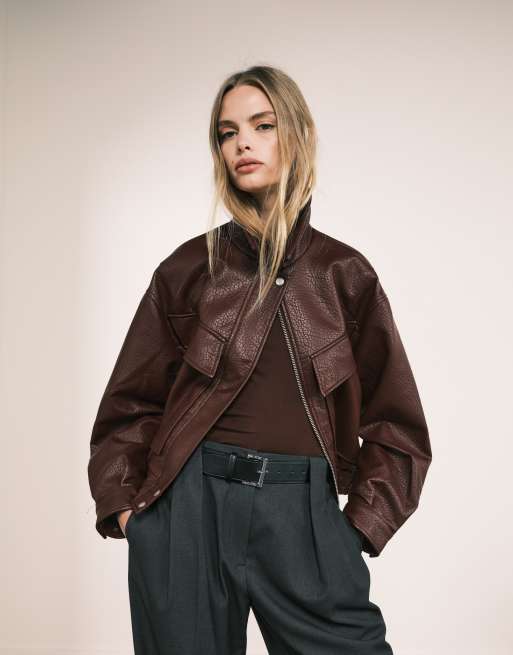 ASOS DESIGN tailored high waist belted straight leg pants in grey marl, 3 of 5