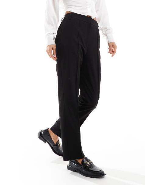 ASOS DESIGN tailored high waist cropped pants in black - view 1