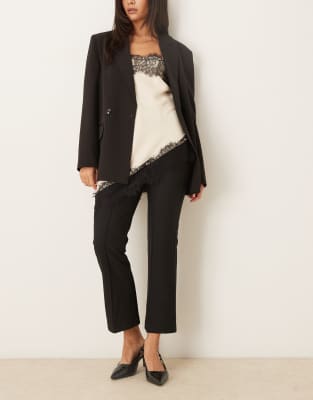 Asos Design Tailored Kick Flare Pants In Black