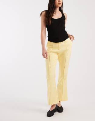 Asos Design Tailored Kick Flare Pants In Yellow