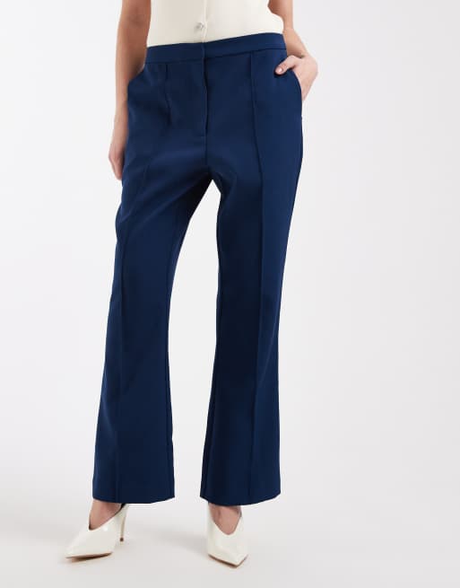ASOS DESIGN tailored kick flare trouser in navy, 2 of 5