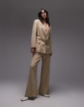 [ASOS DESIGN] ASOS DESIGN tailored kickflare pants in camel (part of a set)-Neutral 8 camel