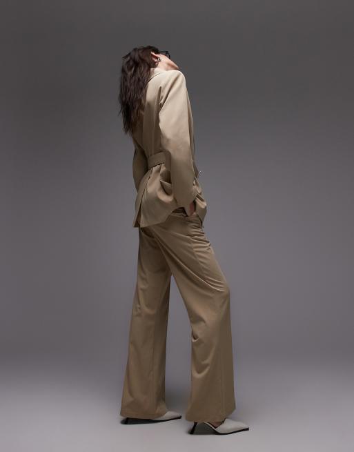 ASOS DESIGN tailored kickflare pants in camel - part of a set, 2 of 5