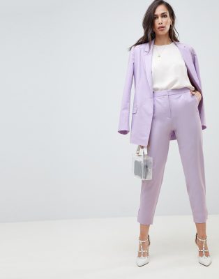 lilac trouser suit