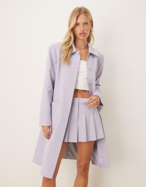 ASOS DESIGN tailored longline blazer co-ord in lilac