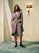 ASOS DESIGN oversized cinch waist belted blazer in sage - part of a set