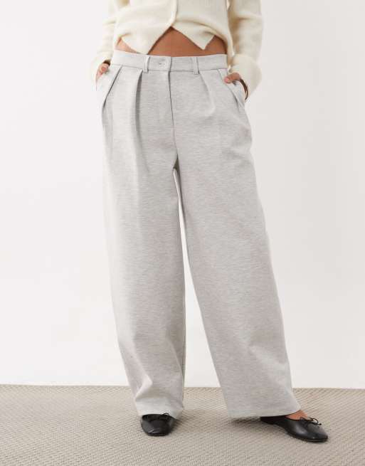 ASOS DESIGN Tailored look jogger pant co-ord in grey marl, 3 of 5