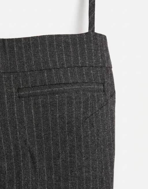 ASOS DESIGN tailored low back dungarees in black pinstripe, 8 of 10