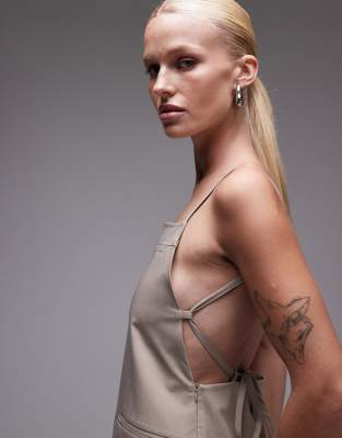 Asos Design Tailored Low Back Mini Dress