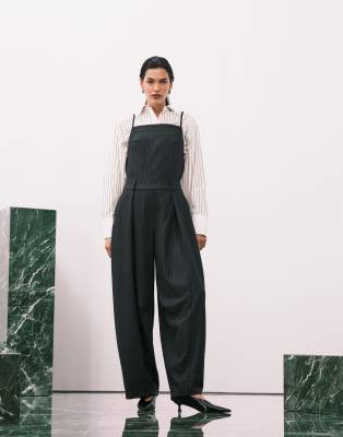 Asos Design Tailored Low Back Overalls In Black