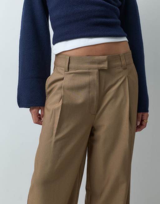 ASOS DESIGN Tailored low rise mensy trouser in toffee, 4 of 5