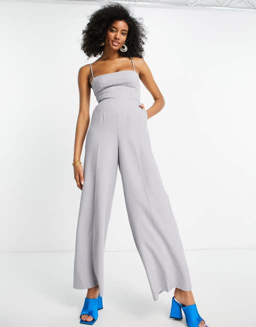 Wide Leg Tailored Jumpsuit