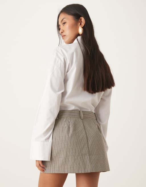 ASOS DESIGN tailored micro mini skirt co-ord in check