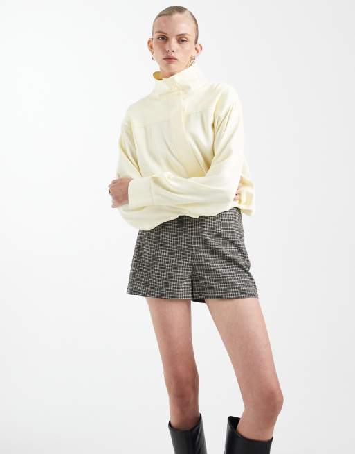 ASOS DESIGN tailored micro short in grey check, 2 of 5