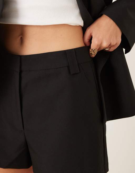 ASOS DESIGN tailored micro shorts in black