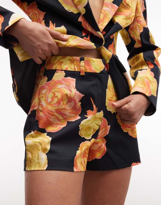 ASOS DESIGN tailored micro shorts in bright floral, 5 of 7