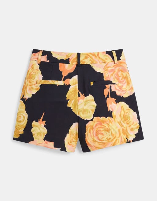 ASOS DESIGN tailored micro shorts in bright floral, 7 of 7