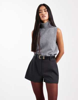 Asos Design Tailored Micro Shorts In Gray