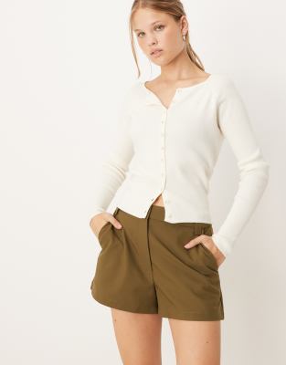Asos Design Tailored Micro Shorts In Multi