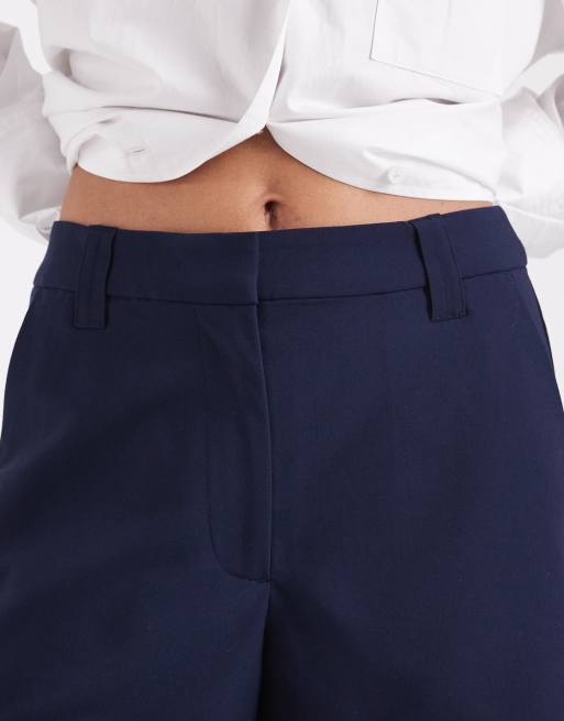 ASOS DESIGN Tailored micro shorts in navy, 4 of 5