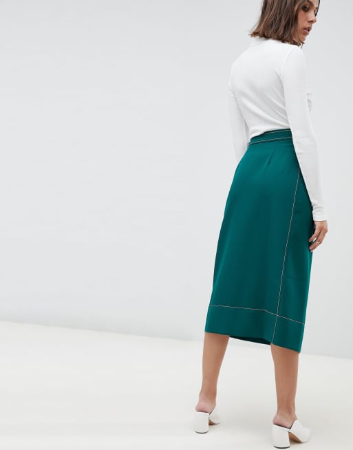 Asos midi clearance wrap skirt