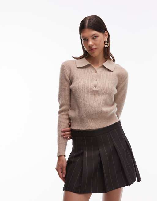 ASOS DESIGN tailored mini skirt in pinstripe (Part of a set)