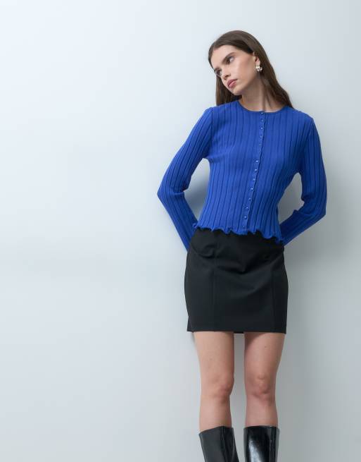 ASOS DESIGN Tailored mini tulip skirt in black, 5 of 5