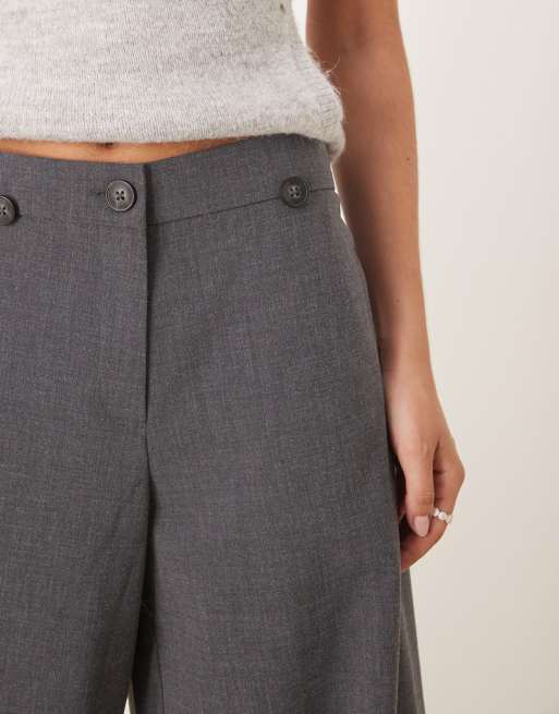 ASOS DESIGN tailored multiway barrel pants in charcoal, 3 of 5