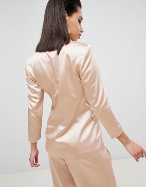 ASOS DESIGN tailored occasion satin single breasted blazer, 2 of 4