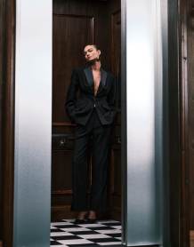 ASOS DESIGN ultimate sculpted tuxedo suit blazer in black