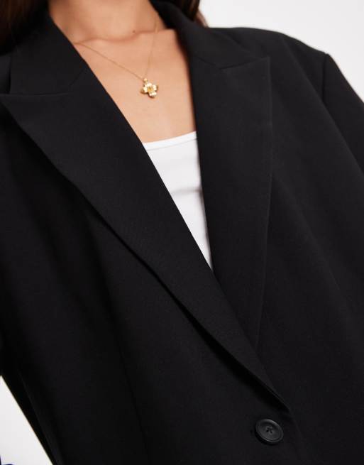ASOS DESIGN tailored oversized blazer in black, 3 of 4