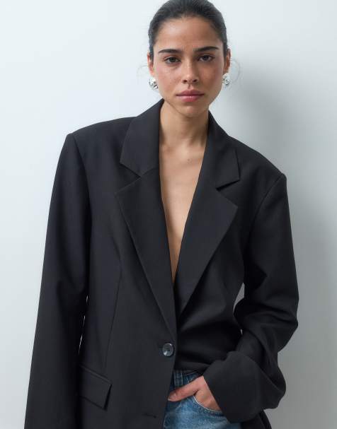 ASOS DESIGN Tailored oversized blazer in black - view 1