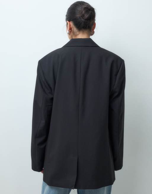 ASOS DESIGN tailored oversized blazer in black, 3 of 4
