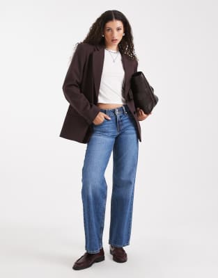 Asos Design Tailored Oversized Blazer In Brown