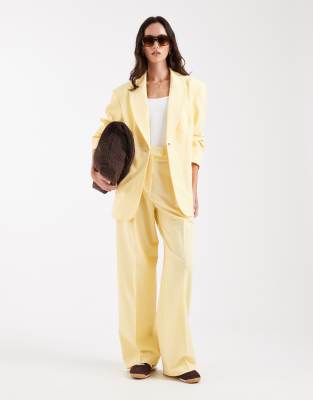 Asos Design Tailored Oversized Blazer In Yellow