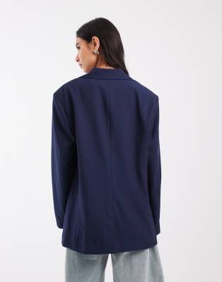 Asos Design Tailored Oversized Blazer In Blue