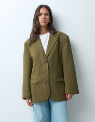 Asos Design Tailored Oversized Blazer In Green